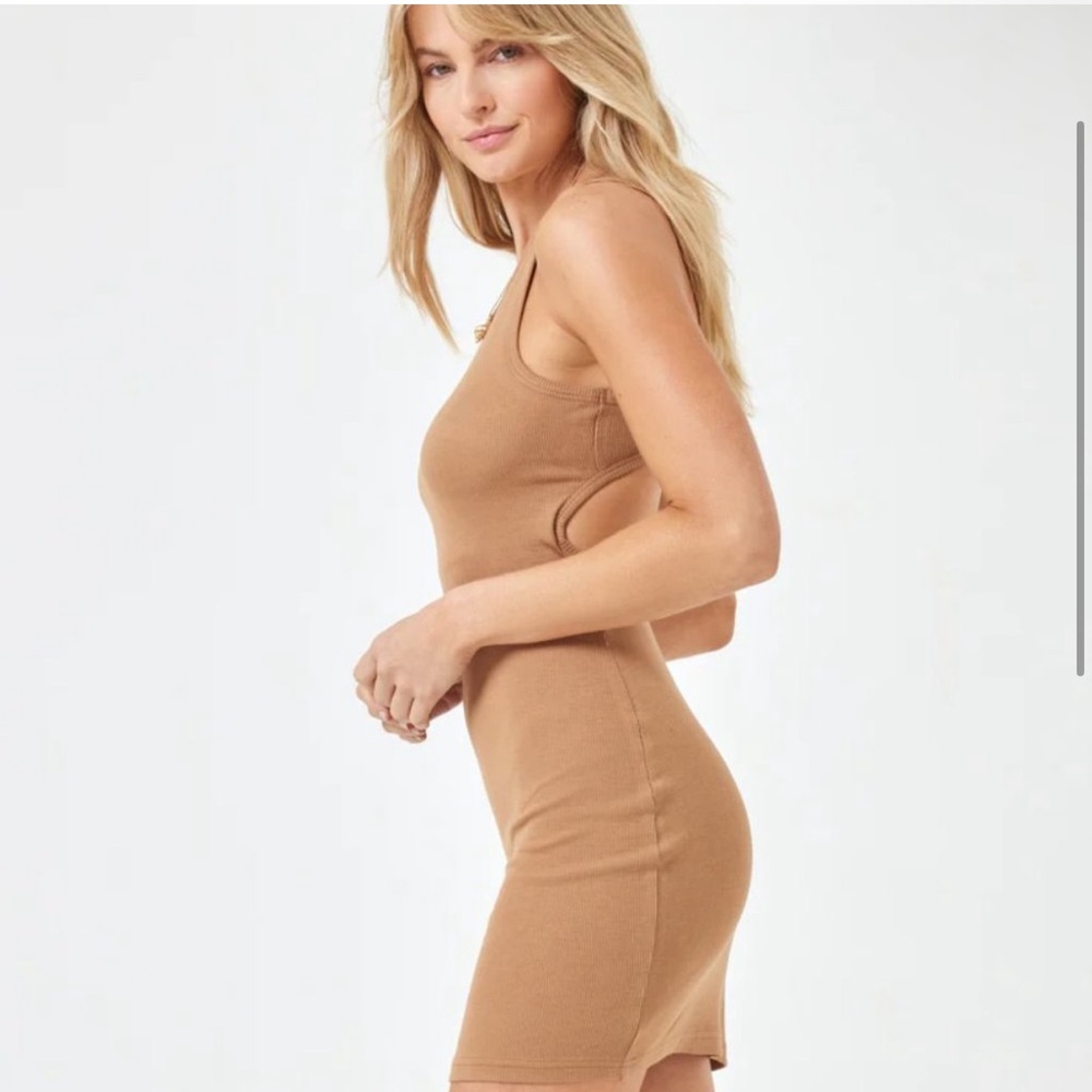 LSpace Ryan Dress in taupe, open back, size small
